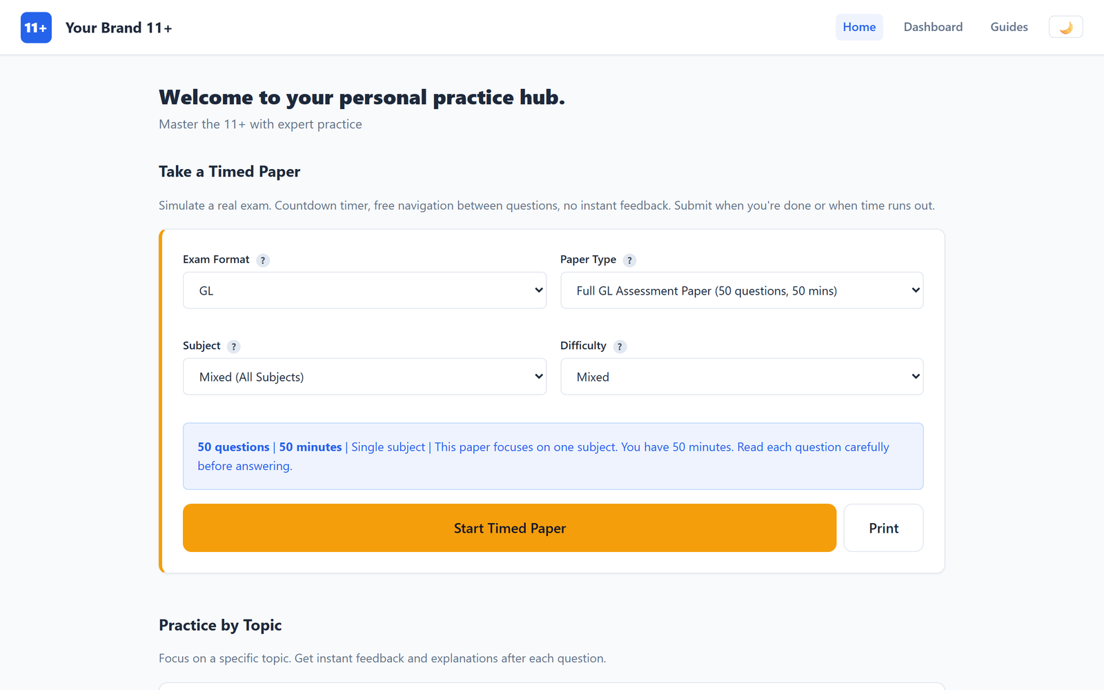 Platform home page
